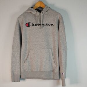 CHAMPION Light Gray Men's Hoodie Size S - Sporty Athletic Wear Athleisure Casual